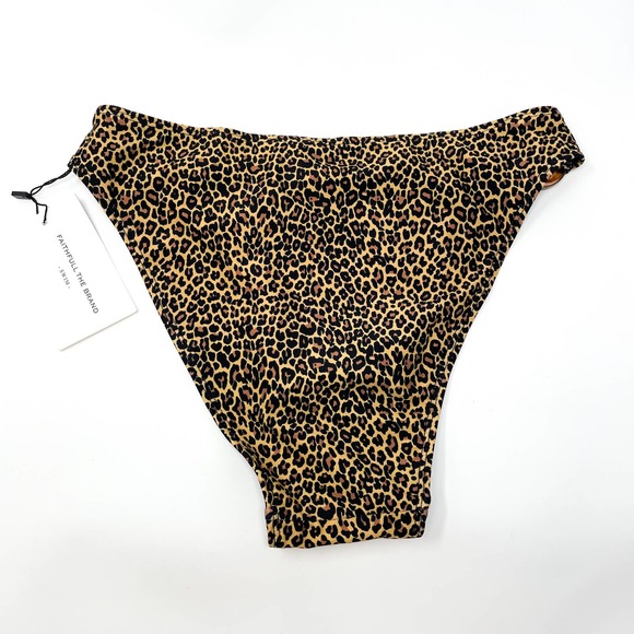 FAITHFUL THE BRAND Cheetah O-ring High Rise Bikini Bottoms - Picture 4 of 6
